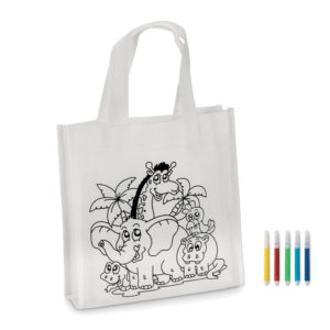 mini shopping bag à colorier