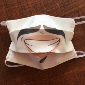 masque de protection sanitaire sourire