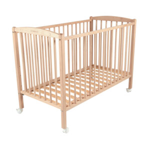 Lit en bois avec roulettes