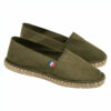 Espadrilles kakis Made in France personnalisables