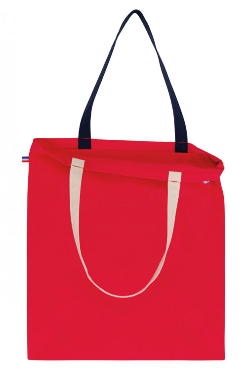 tote bag rouge Made in France personnalisable